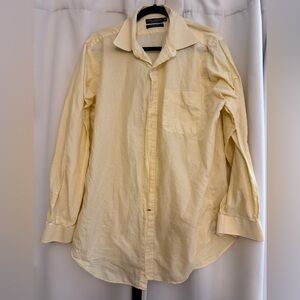 Daniel Cremieux Light Yellow Richard shirt classic fit 16 1/2- 34 100% cotton